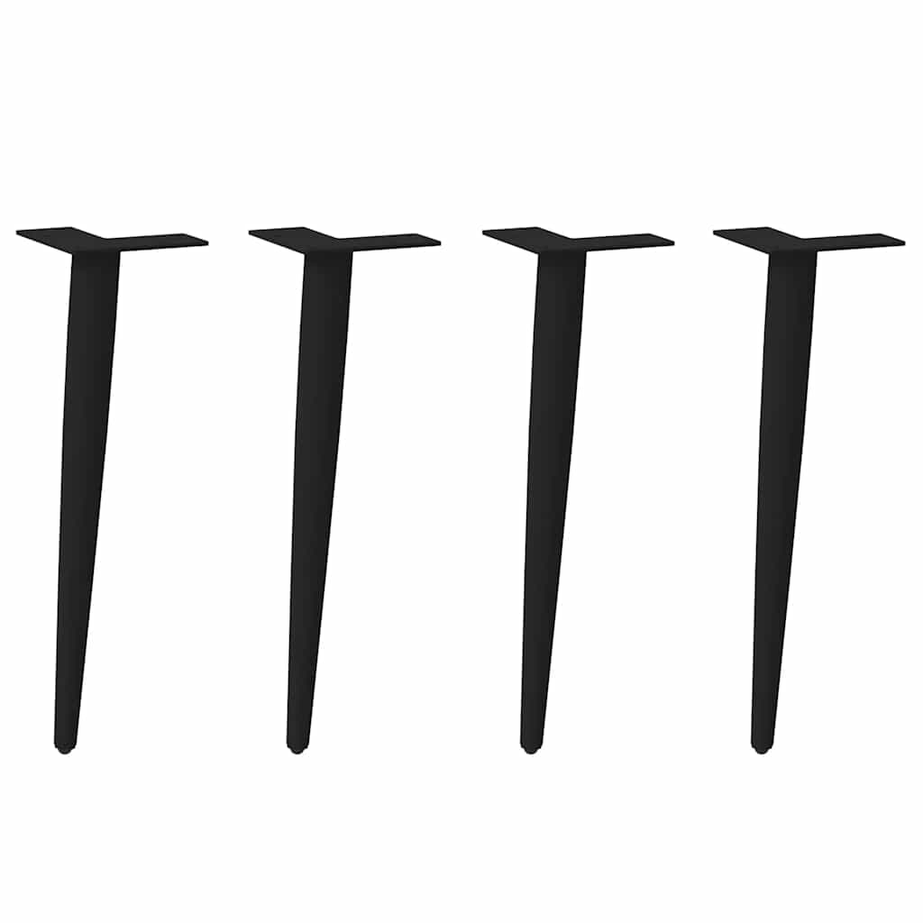 Vidaxl Nogi Do Stolika Kawowego, 4 Szt., Czarne, 30-31 Cm, Stal