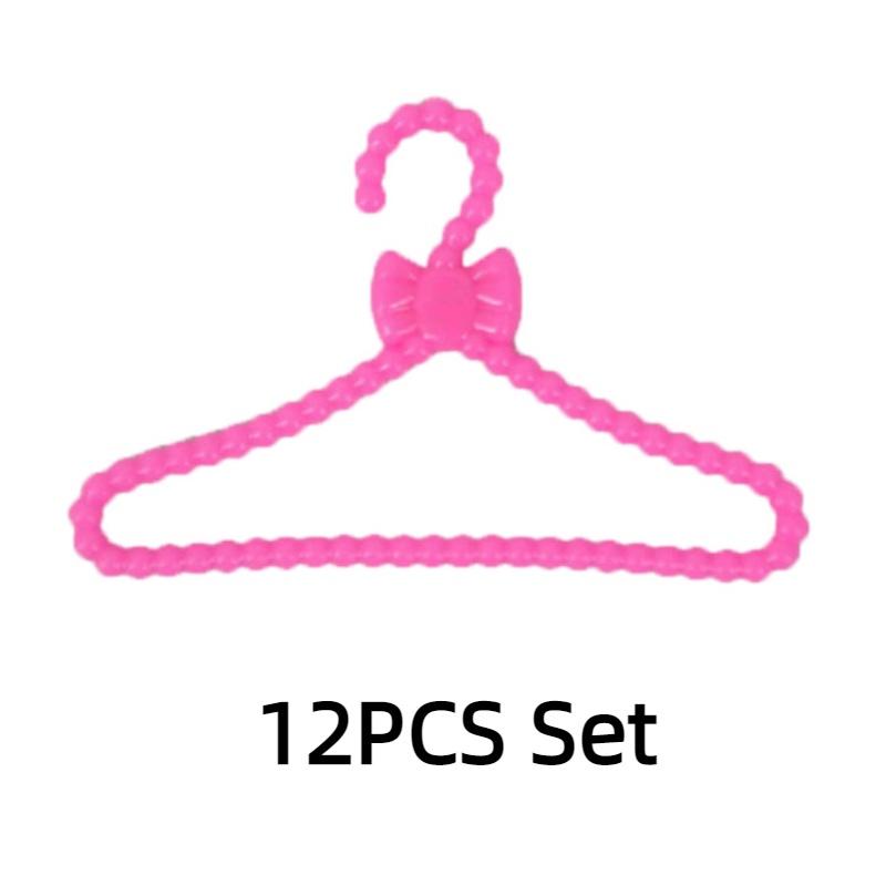 Premium Plastic Clothes Hanger 30cm Height Stylish Pink Bow Pack Of 10