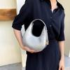 Shoulder Bags For Women Solid Color Trendy Simple Cute Tote Handbag With Zipper Closure