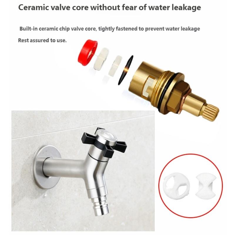 Strong Steel Laundry Faucet Quick Connection Valves Easy Setups Modern Styles Fast Open Valves for Washing Machine