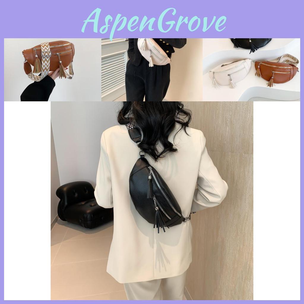 Stylish 2024 New Womens Slouchy Shoulder Bag In Black Beige Brown With Chic Tassel Design