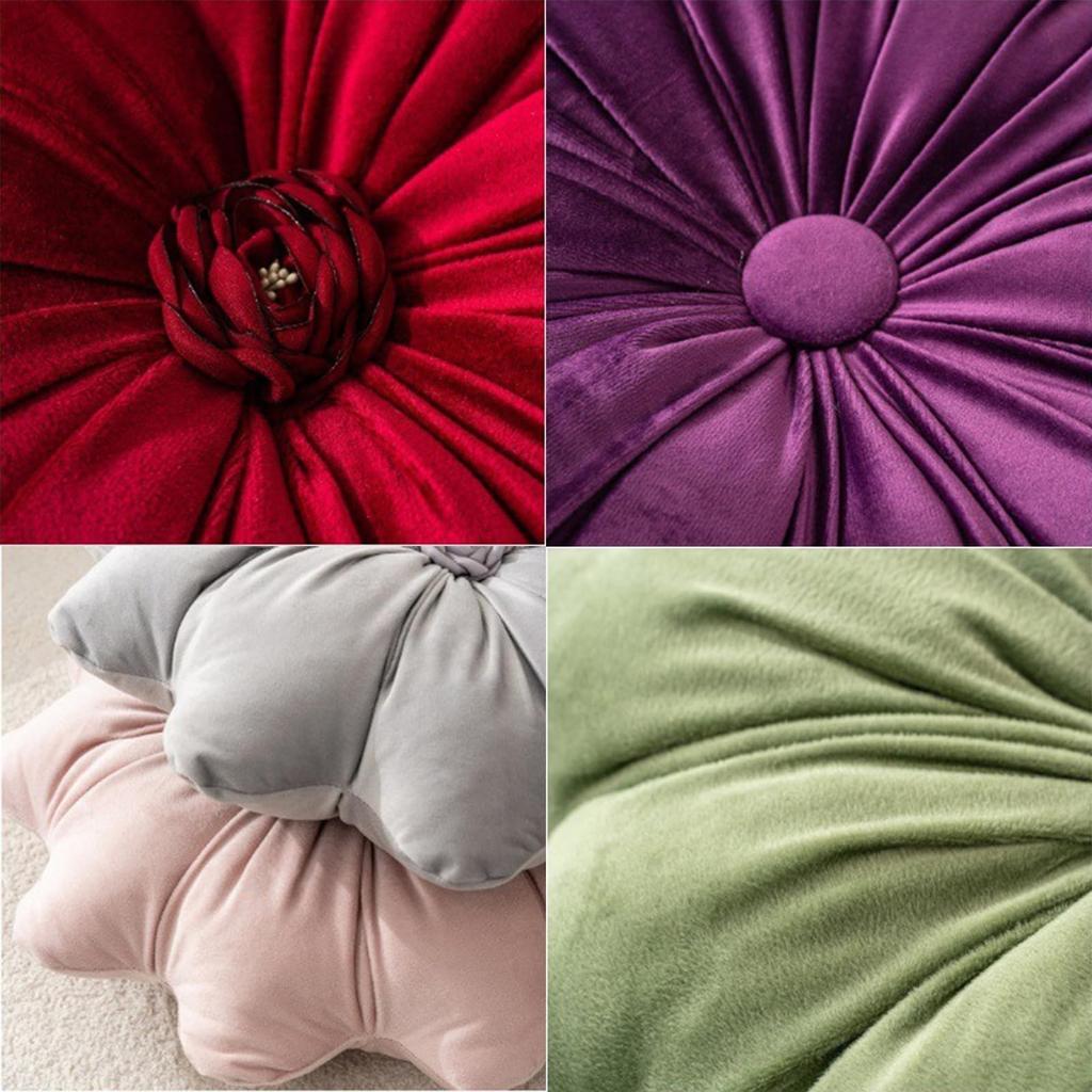 Sunflower Shaped Decorative Throw Pillow Flower Design Cushion Soft Plush Fabric for Sofa Bedroom Living Room Minimalist Style