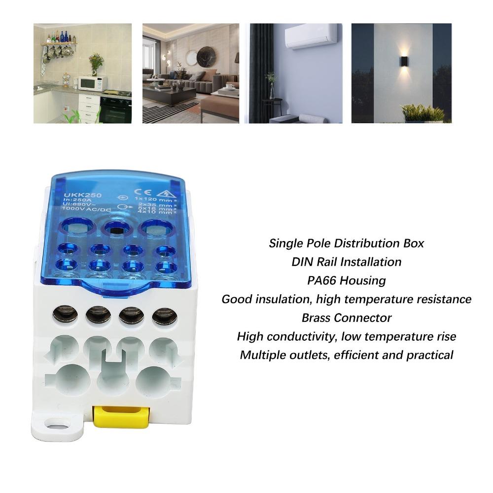 Blue Color Terminal Block Junction Box 690V Junction Box Distribution Box  Splicing Application
