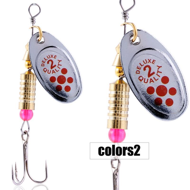 5 sztuk Spinner Bait Hards Metalowa przynęta z pudełkiem wędkarskim na pstrąga łososia Przynęty wędkarskie z torfu