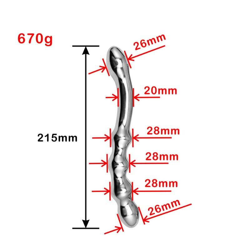 Kovový Nerezový Masážní přístroj prostaty Masturbační tyč Anální kolík Hračky pro dospělé Sexuální pomůcky pro otroky BDSM