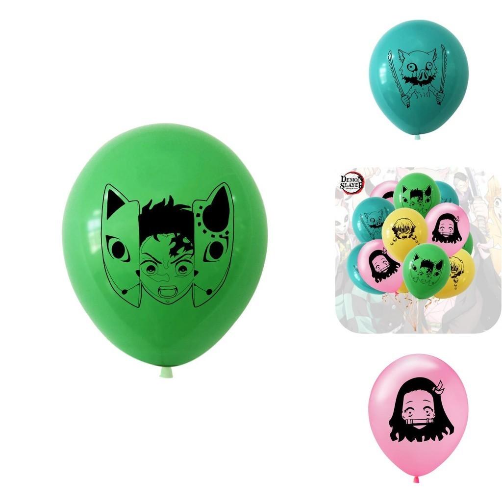 Premium Quality Kimetsu No Yaiba Anime Party Balloons Decorative Latex Balloons