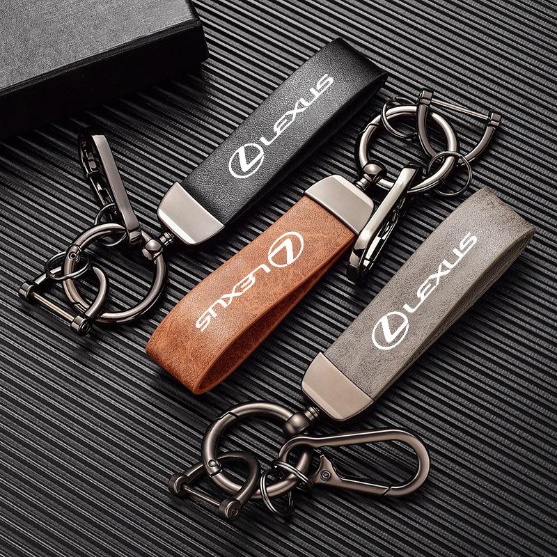 Car Vintage Leather Keychain Ring Zinc Alloy Chain Key For Lexus F SPORT ES RX NX LS UX LM LX GX LC RZ IS CT GS RC HS SC TX LBX