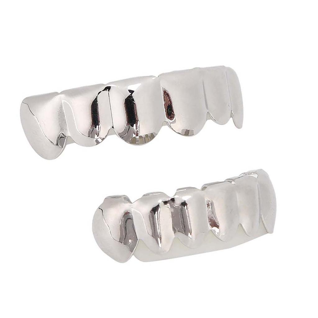 Shiny Teeth Hip Hop Prop Teeth Accessory Decoration for Halloween Party Gift