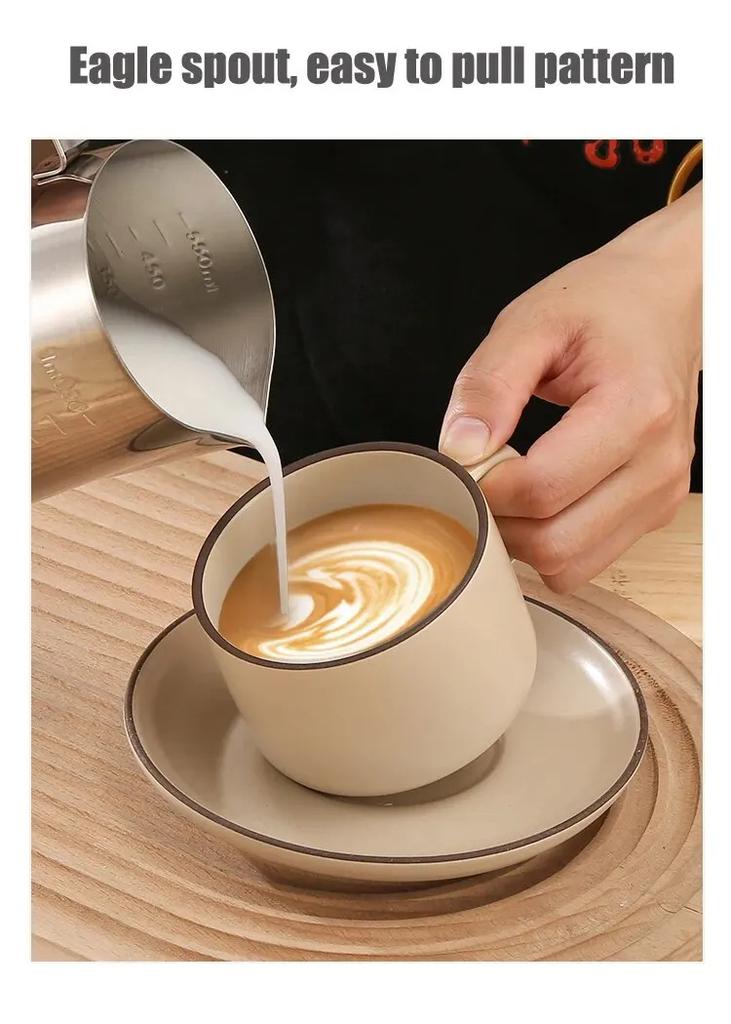 Xiaomi Urcică de spumare a laptelui din oțel inoxidabil Spumant de argint Recipient pentru cafea cu latte Cană de barista