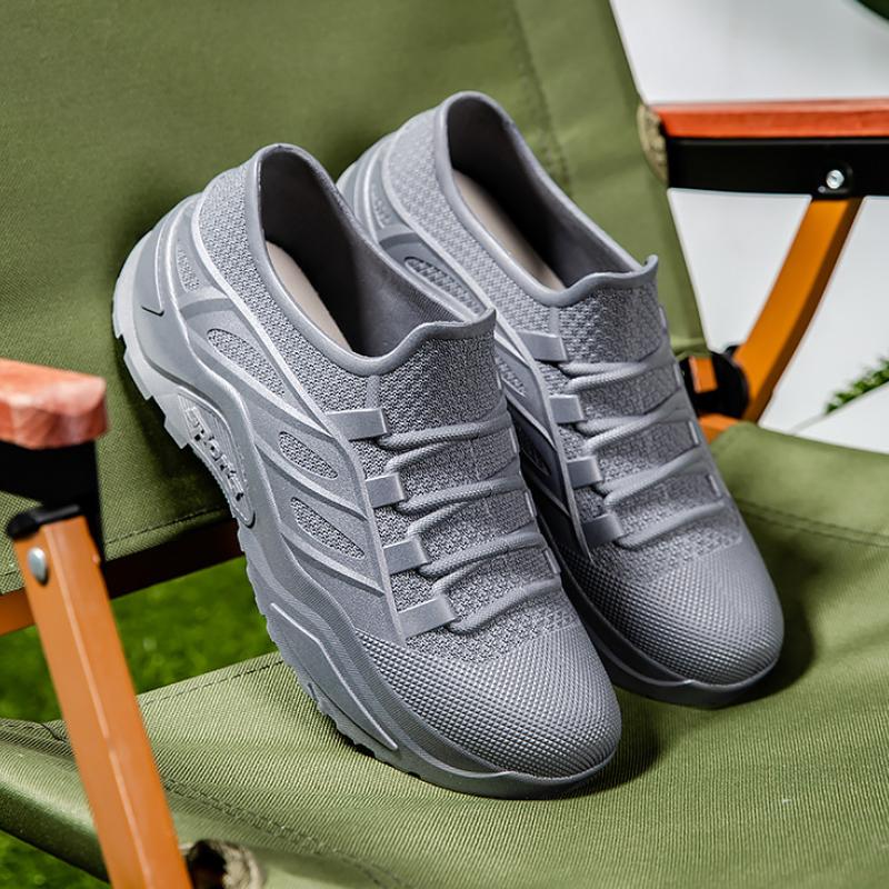 Modne Męskie Buty Deszczowe z Niską Cholewką Outdoorowe Antypoślizgowe Kalosze Męskie Modne Wodoodporne Buty Odporne na Ścieranie Buty Robocze do Kuchni Ogrodu Męskie