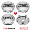 4Pcs 56mm Wheel Rim Hubcap Identity Overlay For 5w RS  B8 B9  S A3 8V A4A6 C7 C6 A5 Q3 Q5 Q7 A1 Motorsport Tuning Accessoryw5