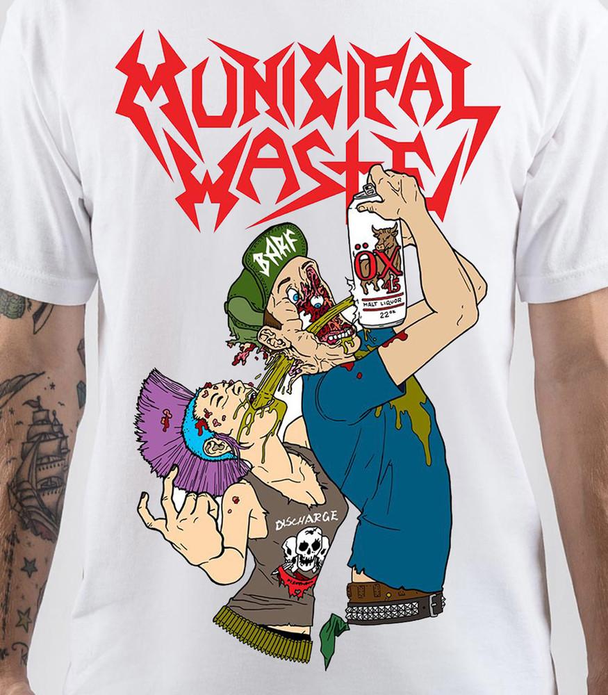 Municipal Waste band album white T-shirt Cotton Unisex All sizes JJ3351 Unisex T-Shirt M