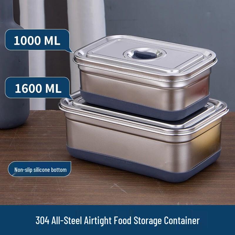 304 Stainless Steel Sealed Lunch Box with Silicone Base