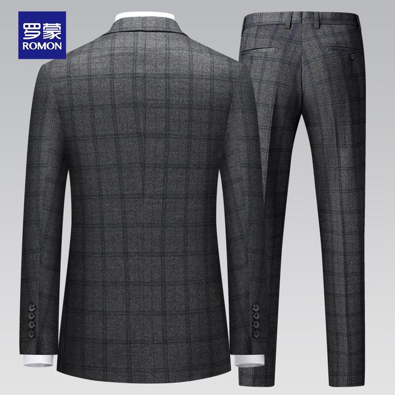 Luomeng Men's Slim Fit Stretch Business Suit Set