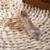 Key Chain Holder   Keychain   Alloy Rhinestone High Heel Key  Pink