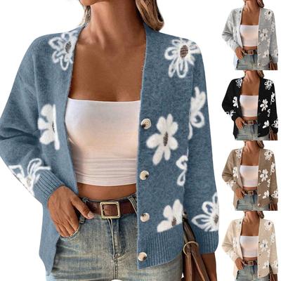 Women's Fashion Winter Temperament Loose Long Sleeve Knit Cardigan Coat