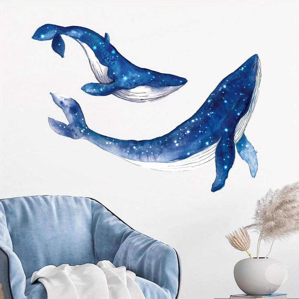 Marine Animals Whale Wall Stickers Home Bedroom Living Room Decoration