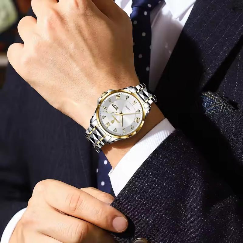POEDAGAR Fashion Military Men Clock Waterproof Luminous Date Week Man Wristwatch Stainless Steel Quartz Watches Male Reloj