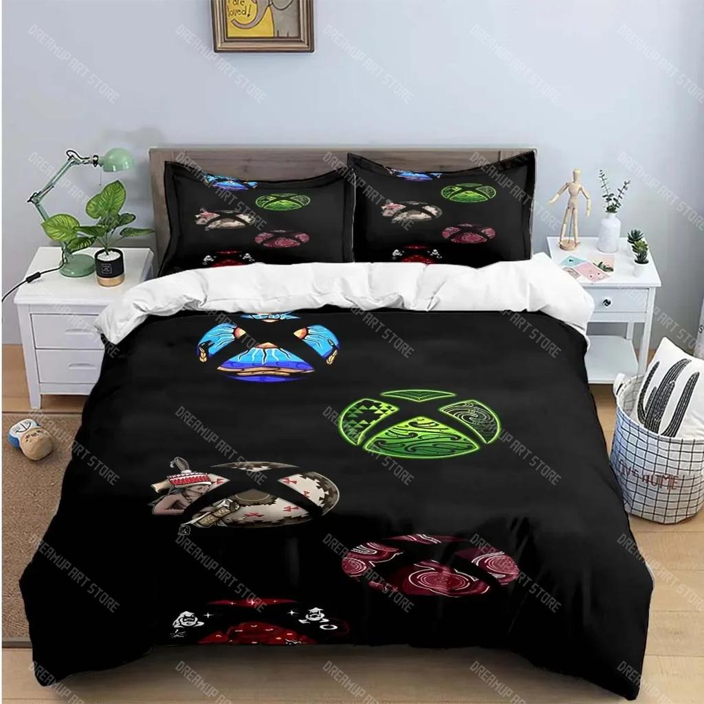 Cool Gamer X-XBox Print Bedding Sets Exquisite Bed Supplies Set Duvet Cover Bed Comforter Set Bedding Set Luxury Gift