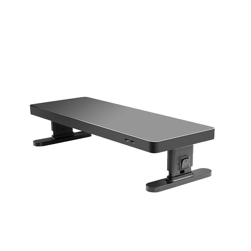 Adjustable Monitor Riser with Keyboard Storage