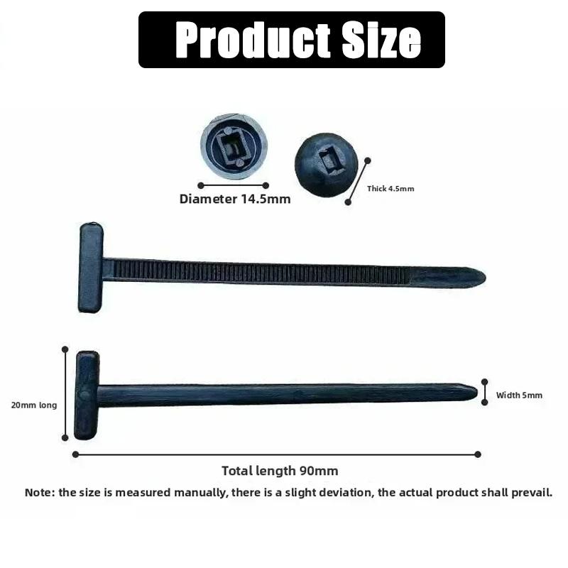 10-50Pcs Universal Nylon Zip Ties Self-locking Plastic Cable Tie Fastening Rings Zipper Wrap Straps With Clips Car Accessories