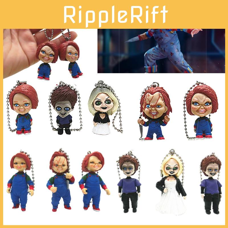 Chucky Bride Doll Toy Figure Keychain Pendant Decoration 5 Ghost Dolls With Bobbleheads 6cm Height