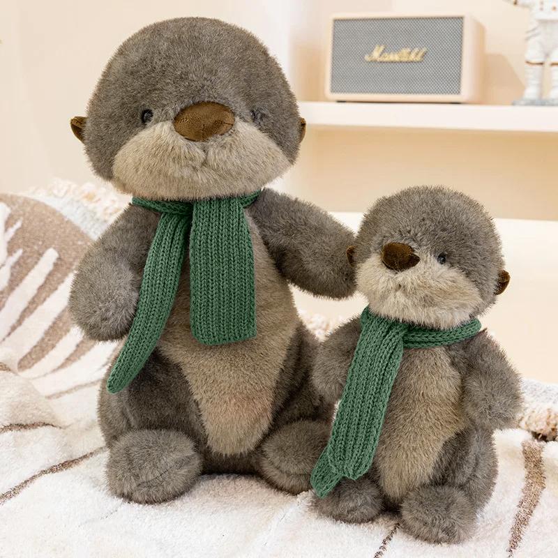 26/40CM Otter Plushie Adorable Sea Otter Plush Toy Fluffy Cozy Feel Stuffed Animals Otter Children Toy Birth Date Present Room Decor
