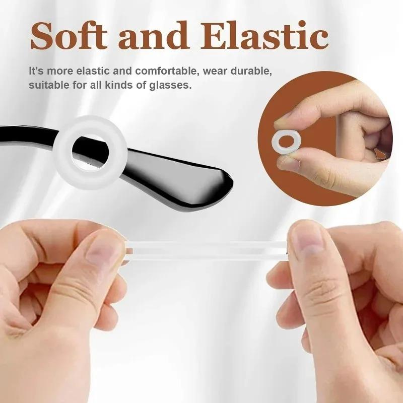 200pcs New Anti-slip Silicone Ear Grip Glasses Eyeglasses Temple Tip Eyewear Holder Leg Ear Hook Stopper Fastener Accessories