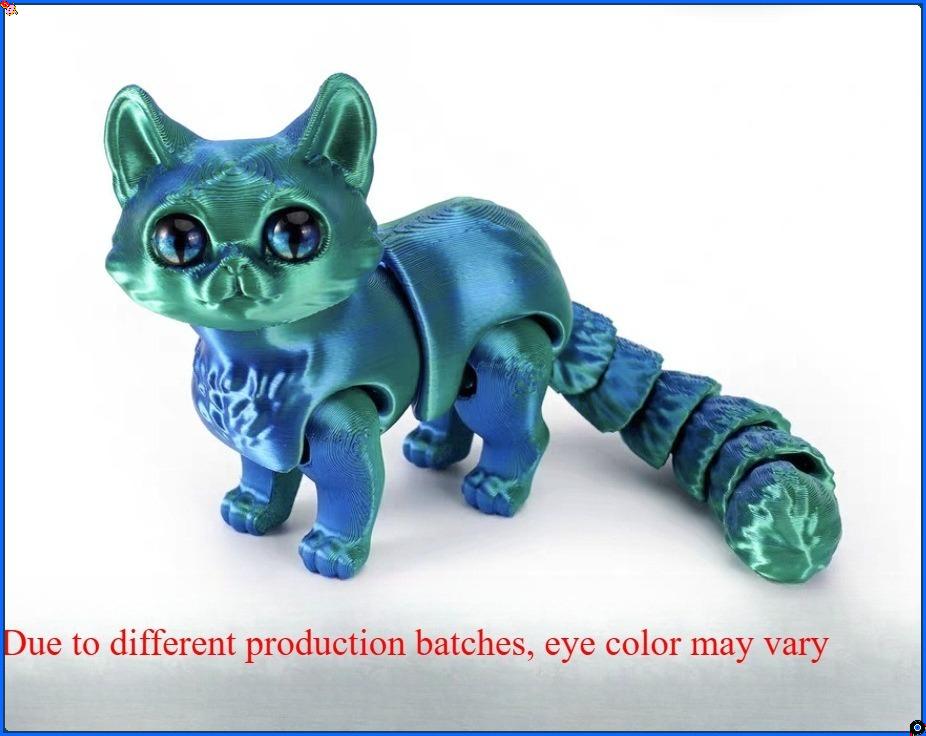 3D Printed Cats, 3D Animals for Stress Relief, Desktop Decorations Suitable for Office Workers, and Small Ornaments for Adults