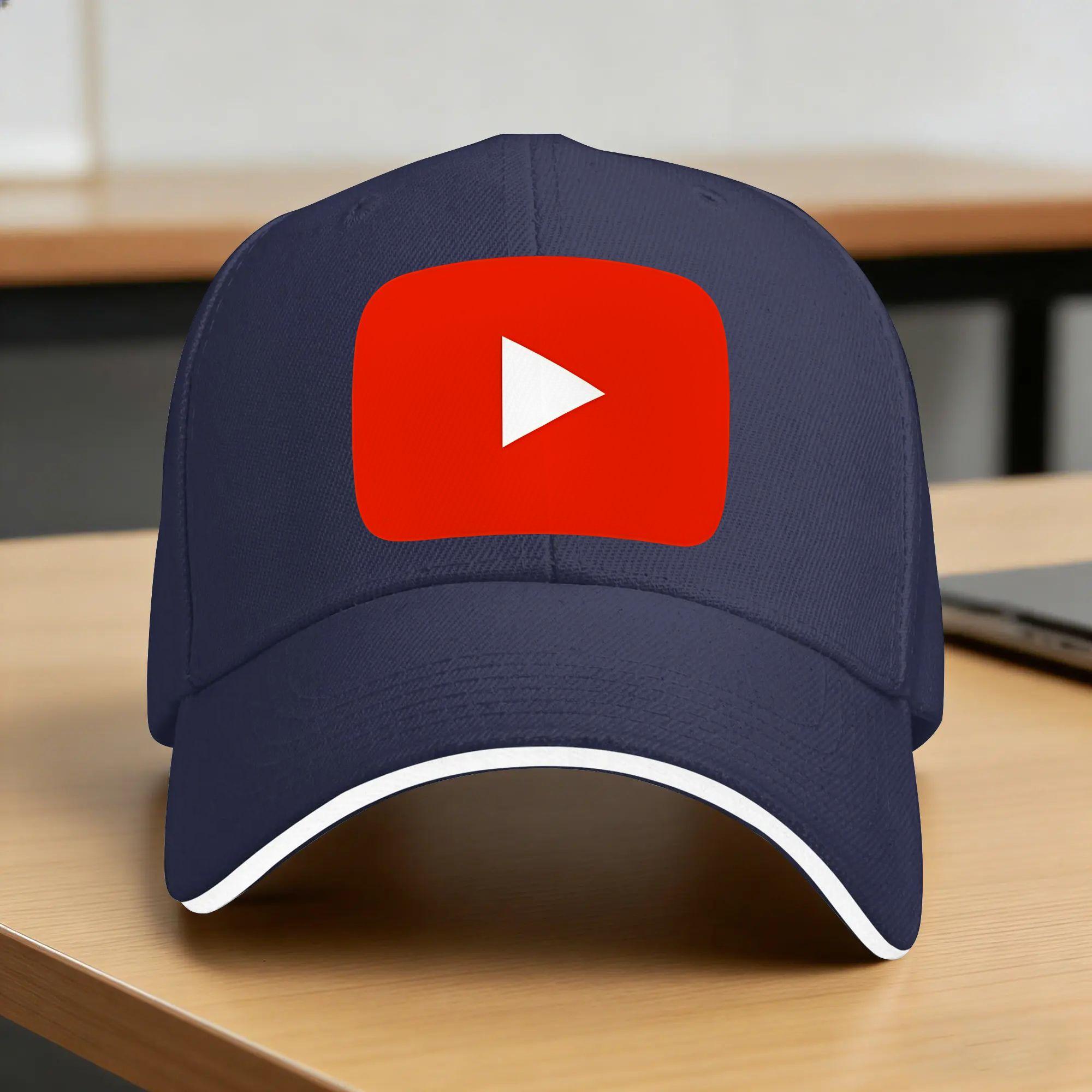 Youtube Lässige Baseballkappe Sommer Trucker-Hut Hohe Qualität Jagd Camping Snapback-Kappe Herren Damen Mode Baseballkappen One Size red