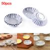 50pcs Aluminum Tin For Egg Tart For Molds for Baking Cupcakes Cookies Pastries Desserts Professional Bakeware Set