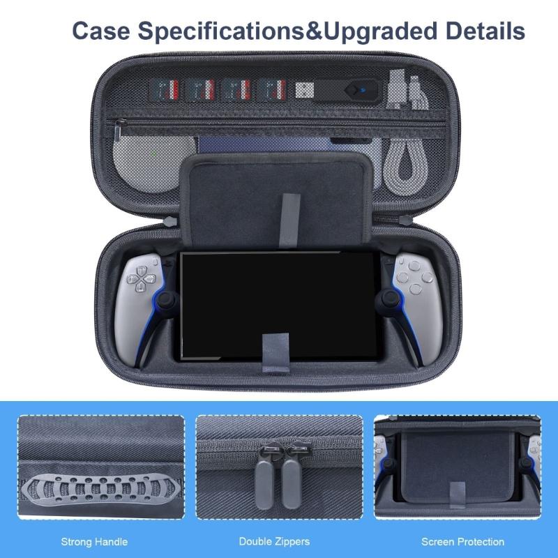 Storage Bag Travel Case for PS Portal Anti-Scratch Waterproof Game Machine Host Handbag Protector Case with Inner Pocket