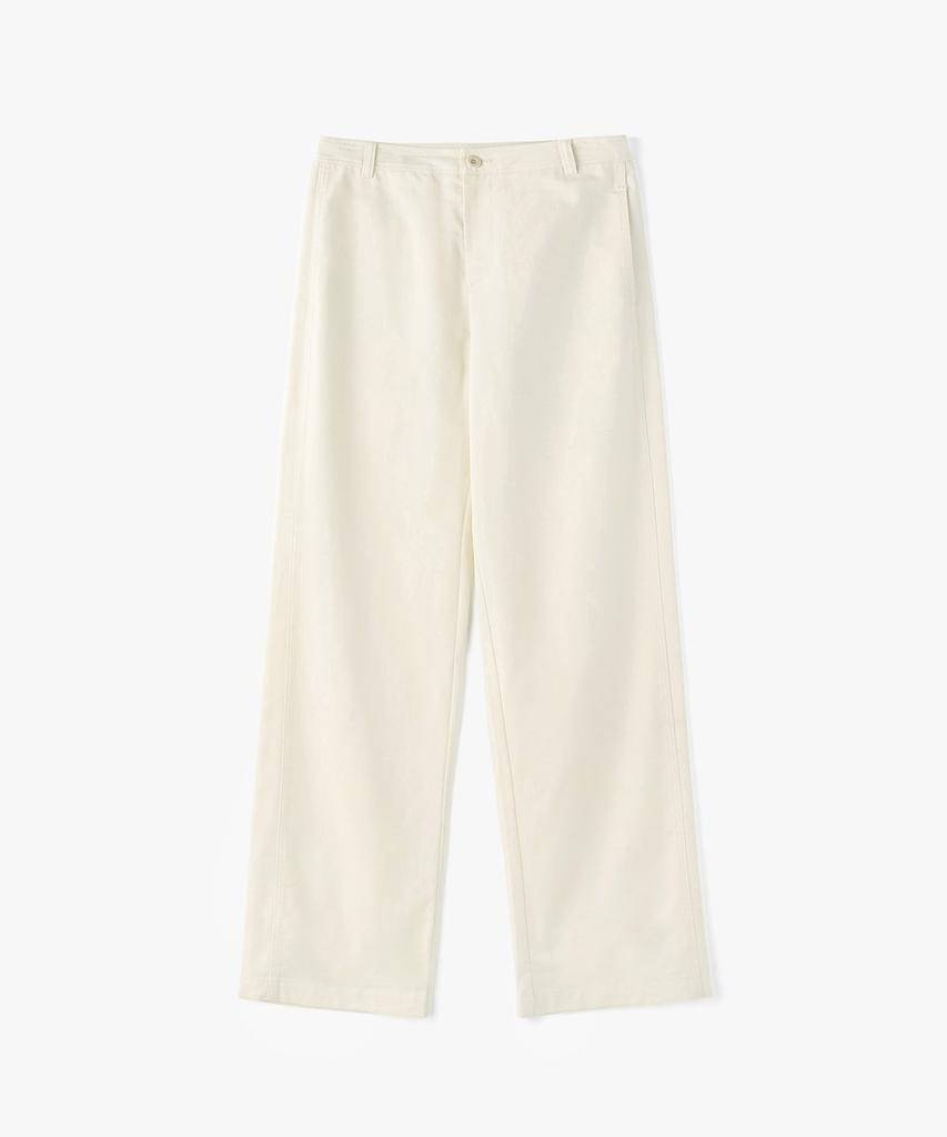 MONGDOL Button Pocket Straight Pants Ecru Mdpt078Ecru