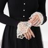 Lace Elegant Decorative Hand Sleeves Female Sweater Dress Coat Top Flare Sleeve Hollow Detachable False Cuff Ruffles Wristband