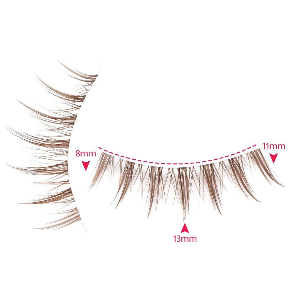 Künstliche Wimpern im natürlichen Look, braun, 3D-Nerz-Wimpern, modische Manga-Wimpern für Frauen, 10 Paar