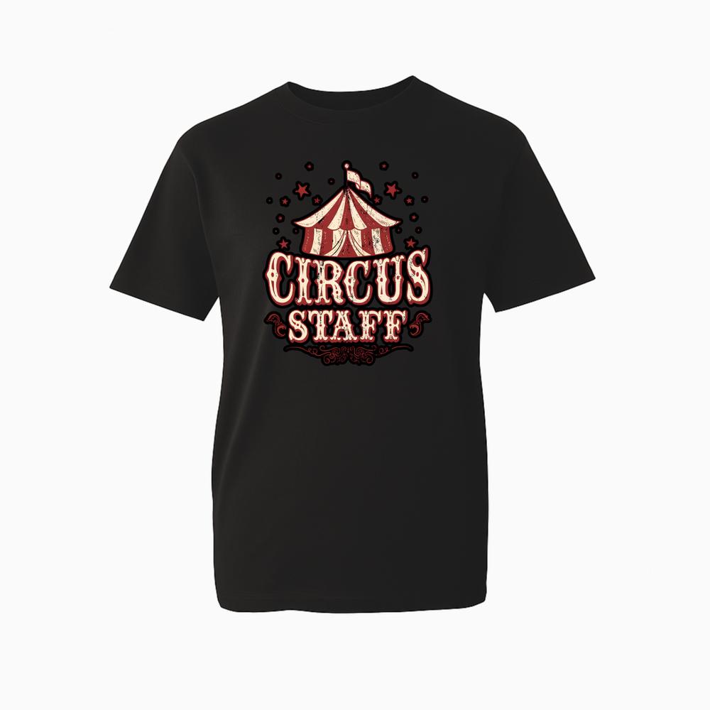 Retro Graphic TShirt Vintage Style Circus Staff Carnival Event Novelty Gift Tee