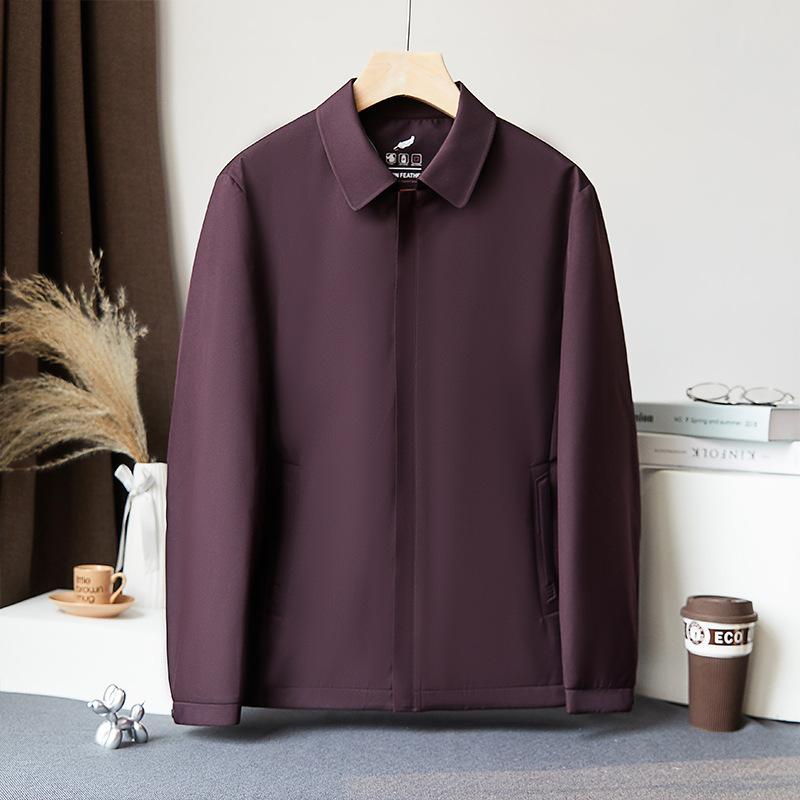 

Мужской пуховик в стиле business casual, мужское пальто для мужчин среднего возраста 58 красный