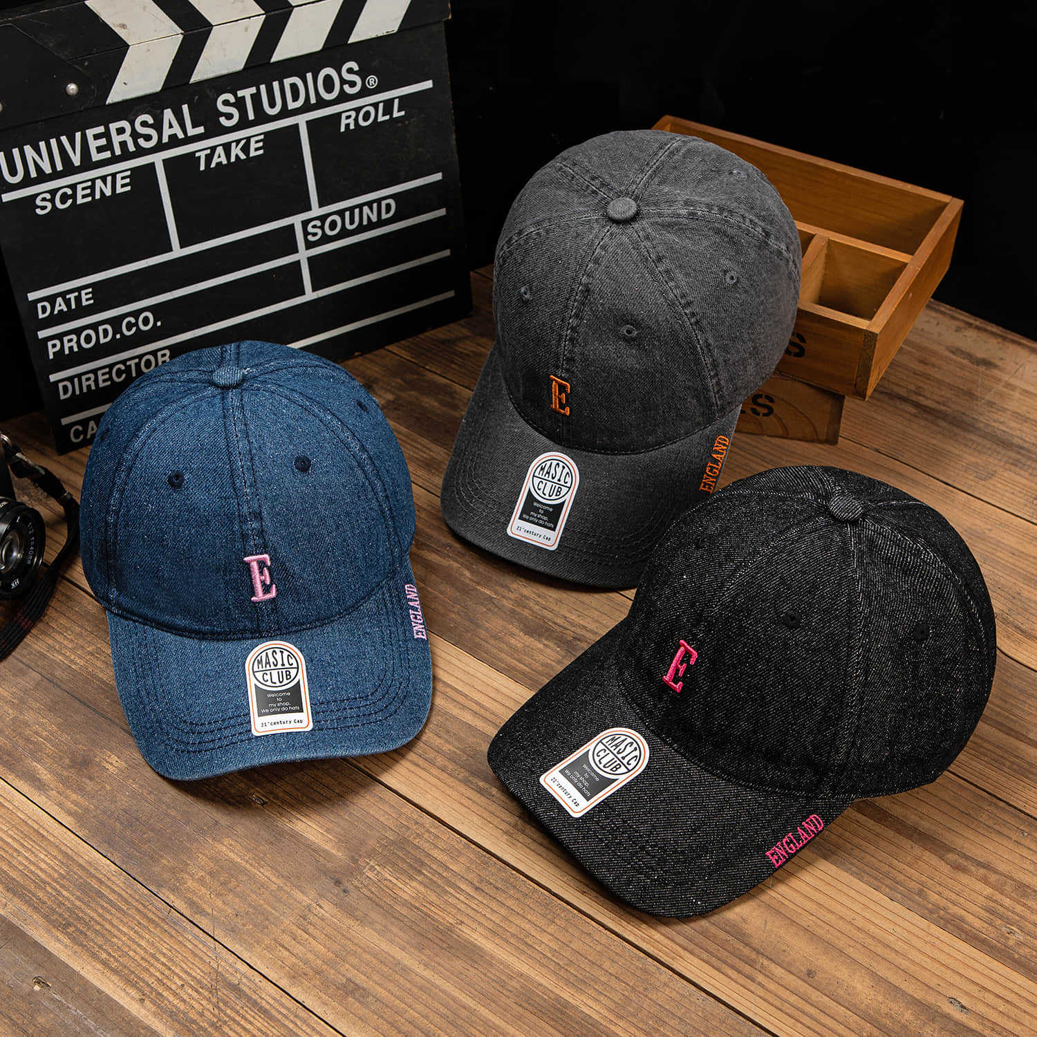 

E Letter Korean Style Fashion Brand Embroidered Baseball Cap Men and Women Casual All-Match Couple Street Denim Soft Peaked Cap