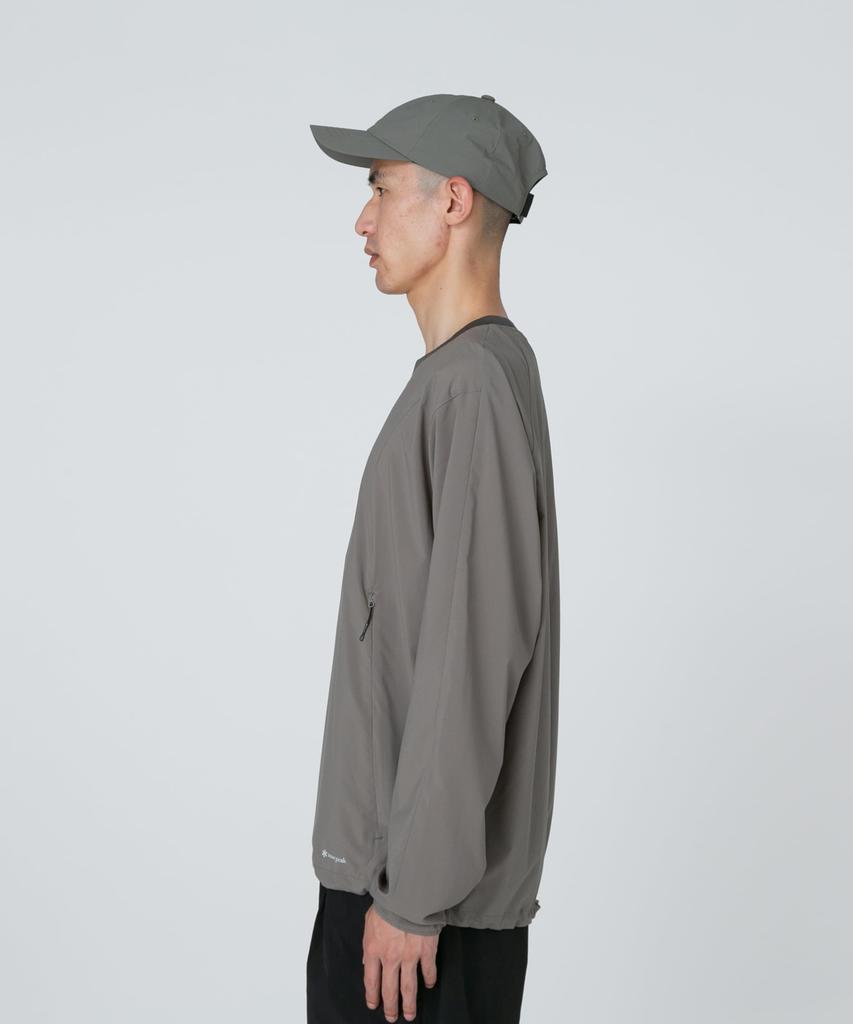 Snow Peak Shadow Ripstop Pullover Size Light for and Outdoor Jacket, S, Olive, JK-25SU005 (Suitable Festivals, Camping, Activities)