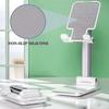 Phone Stand Angle Height Adjustable, Fully Foldable Portable Desktop Phone Stand Base Compatible White (1pcs)
