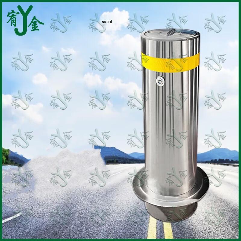 Reflective Stainless Steel Parking Barrier Warning Post