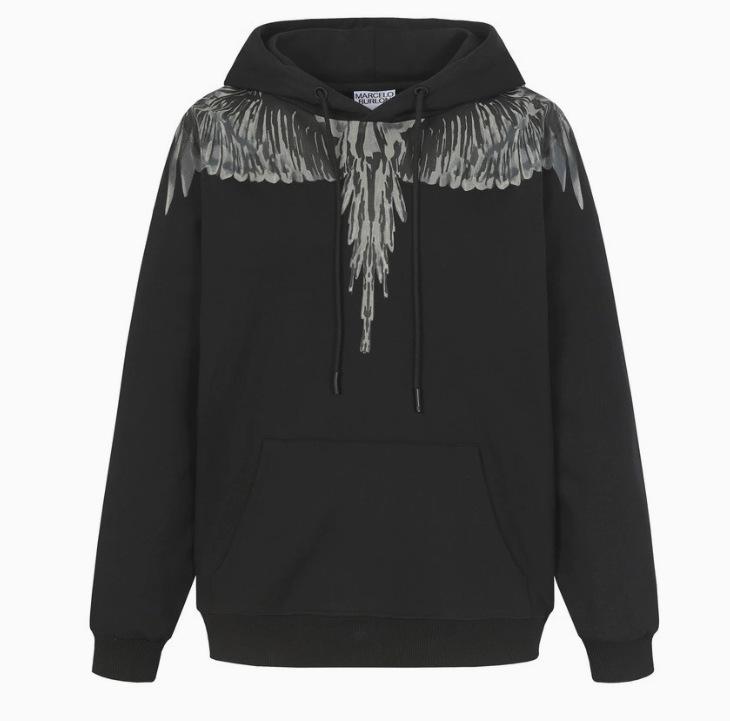 Felpa con cappuccio Marcelo Trendy Feathered Wings: Felpa girocollo unisex con motivo a fulmini e serpenti multicolore Phantom Wings.