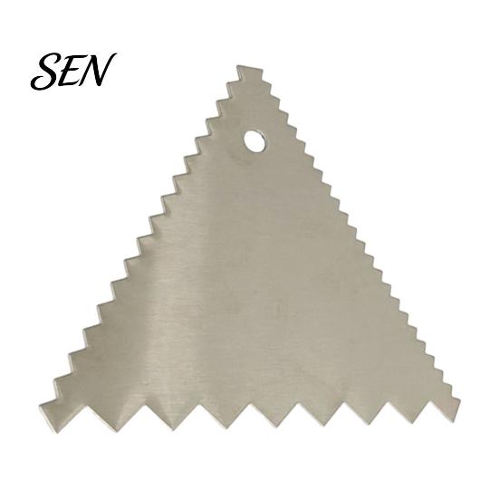 Dough Divider for Bread Stainless Steel Cake Scraper with Multi-faceted Sawtooth, Rectangle/Pentagon/Triangle/Semi-circle Shape Cream Icing Smoothing