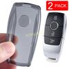 2x Black/Clear Transparent Car Key Fob Case Cover for Mercedes Benz A C E S G Class GLC CLE CLA GLB GLS W177 W205 W463 C253 V167