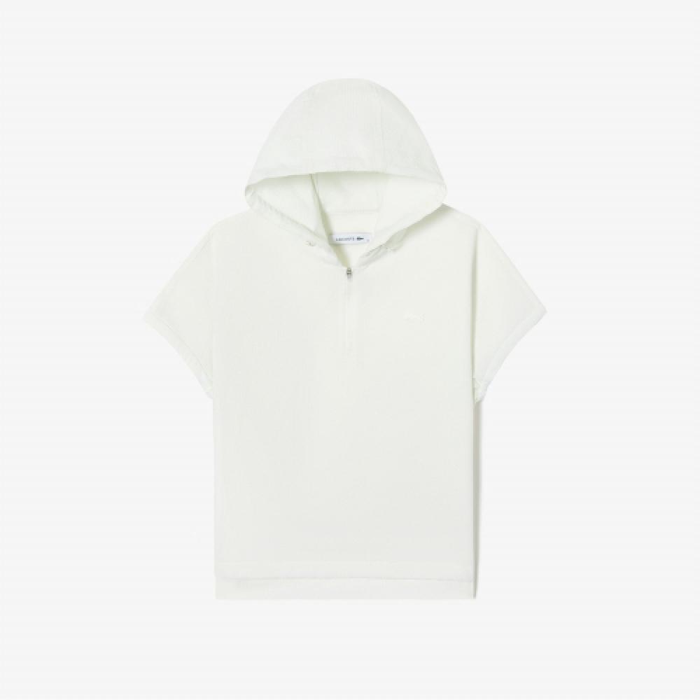 

LacoSte Women S Hoodie Short Sleeve Sucker Set Up [off White] 034