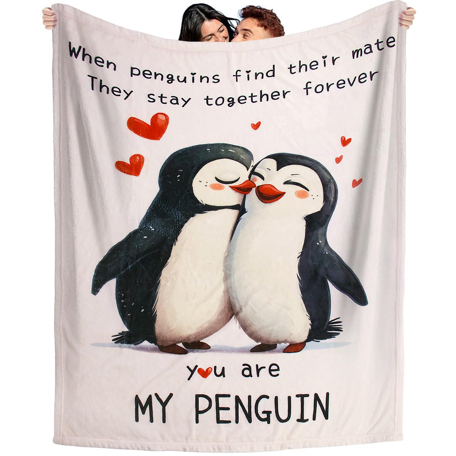 

You are my penguin Printed Blanket for Sofa Bed Travel Camping Living Room Office Conditioning Blanket for All Seasons Gifts 75x90cm