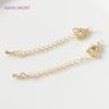 7cm 14K Gold Plated Heart Shape Lobster Clasps Extension Chains For Bracelet Necklace Making Jewelry Findings Wholesale