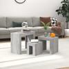 VidaXL Nesting Coffee Tables 3 Pcs Sonoma Grey Engineered Wood 815985