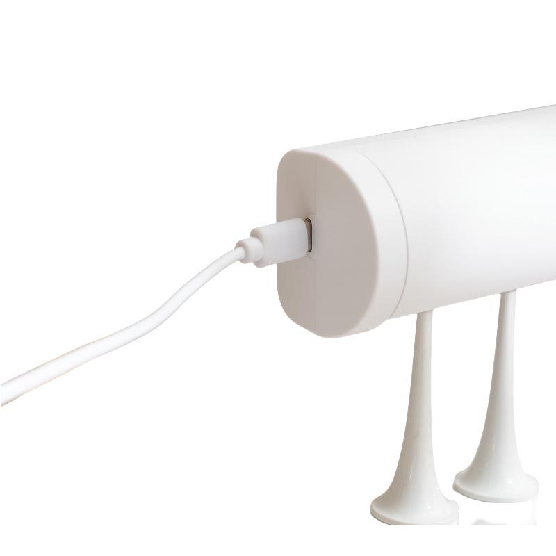 Wall-mounted UV Toothbrush Sterilizer with Dual Compartments and Automatic Charging