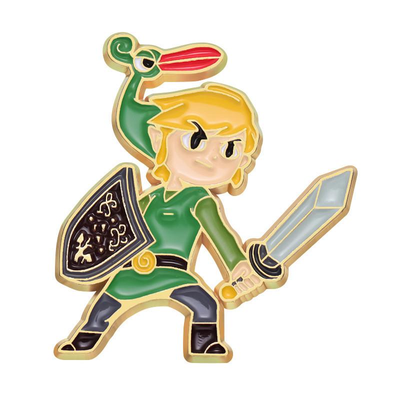 Colorful Warrior Character Design Metal Pin Badge Perfect For Anime And Lovers Cartoon